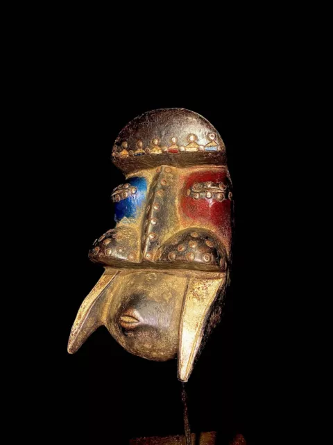 African Hand Carved Decorative AfricanSongye and Dan / Kran mask- mask 2778