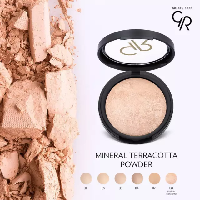 Golden Rose Mineral Terracotta Powder Coverage Natural Velvety Smooth Finish