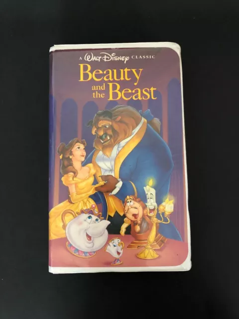 Beauty and the Beast (VHS, 1992) Vintage Rare - Original Advertisement And Paper