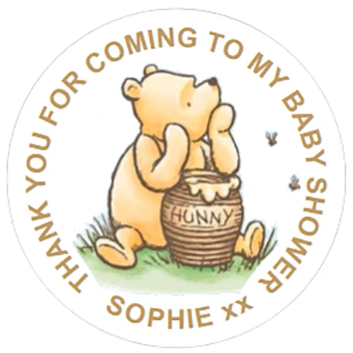 48 Personalised Baby Shower Party Bag Stickers Sweet Bag Seals 40mm Labels