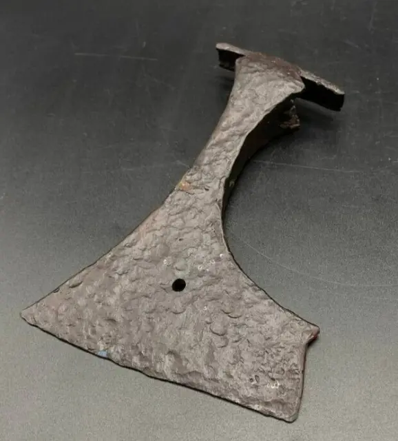 Ancient Battle ax in iron ornament Kievan Rus - Viking 12th - 14th century AD.