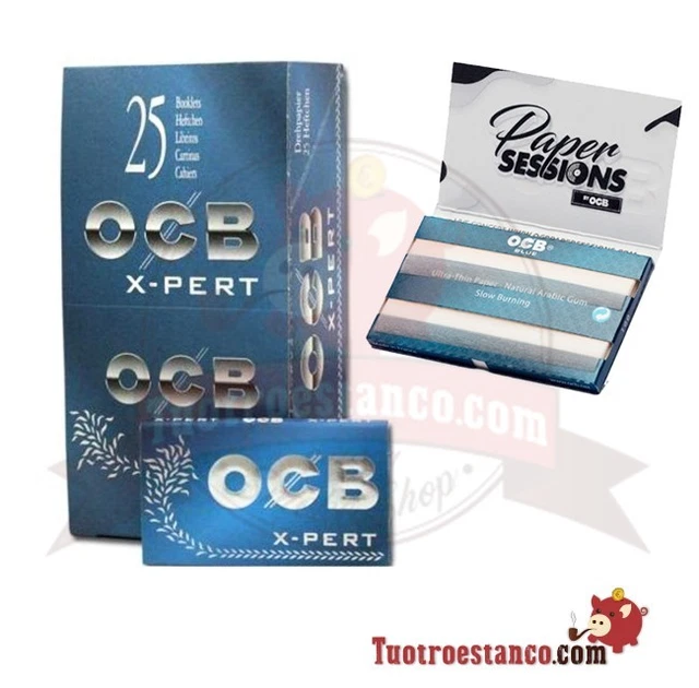 Papier à Rouler OCB X-Pert Bleu - Livrets De 25 Feuilles | Papier Fin Et Résistant Pour Fumeurs