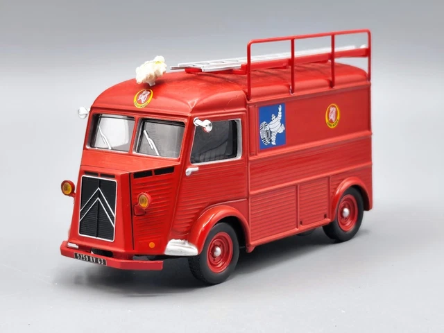 Ixo Altaya 1/43 – Citroën HY Matelassier 1968 – Bleu/blanc – Occasion Boîte Fêlée