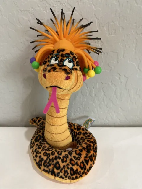 Zibbies Plush King Cobra Snake Pets Soft Toy Rubber Hair Custom Rasta Beads 10”