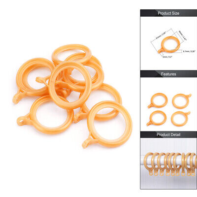 37mm Curtain Pole Rod Rings Bathroom Shower Hanging Rings Fittings plastic Gold