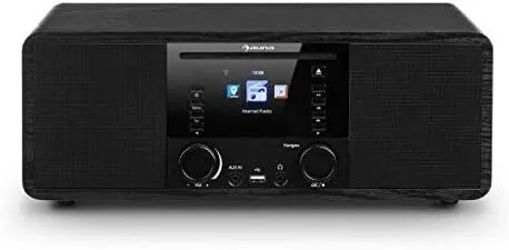 AUNA IR-190WD - Radio Digitale, Internet Radio, Wi-Fi, FM, 2 x 8W RMS, Lettore