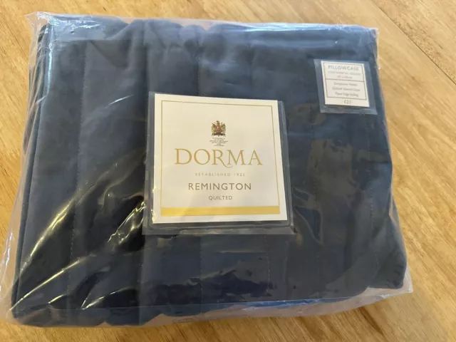 Dorma Remington Continental Size Blue Velvet Pillow Case