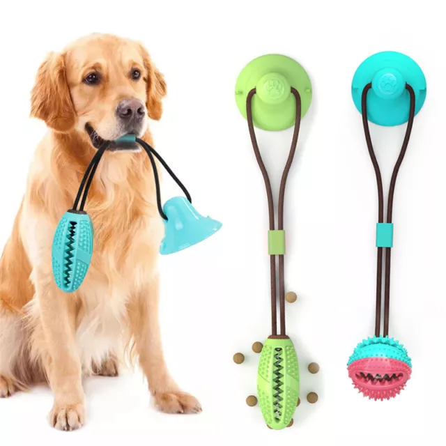 Dog Pull Toys for Aggressive Chewers Suction Cup Chew Tug Ball Food Dispenser