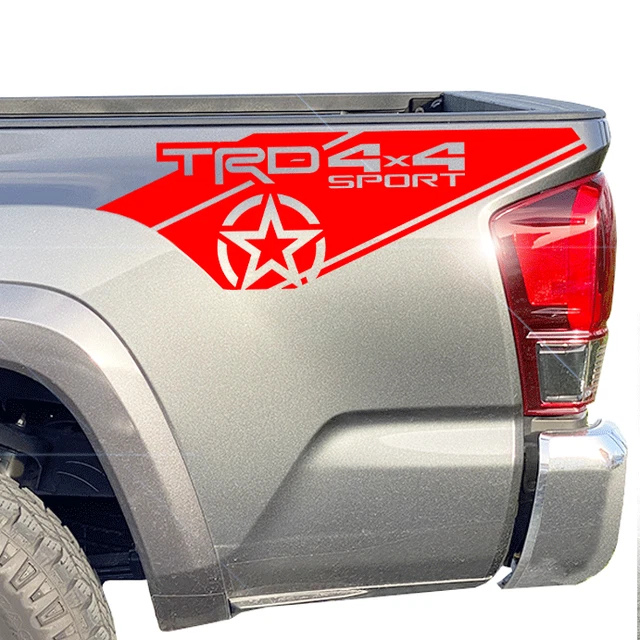 TRD Aluminum Sports Racing Emblem Badge - Rear Adhesive Decal Sticker For RAV4, Supra & More