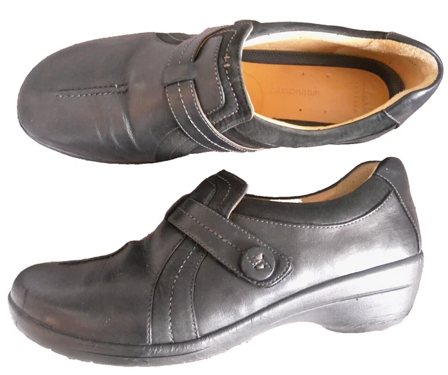 CLARKS UN TALLARA Dee Womens Aubergine Leather Unstructured Wedge