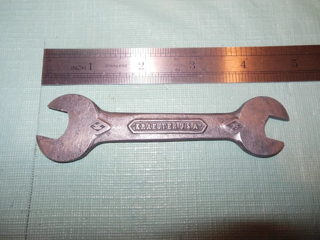 Vintage "Kraeuter Usa C1316" Open-End Wrench ~ 1/2 (1/4 Uss) & 13/32 (3/16 Uss)