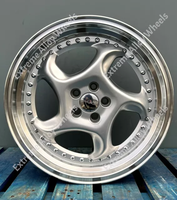 Roues Alliage 18 " F6 Pour VW Bora Corrado Fox Golf Mk4 Beetle Polo 5x100 Argent