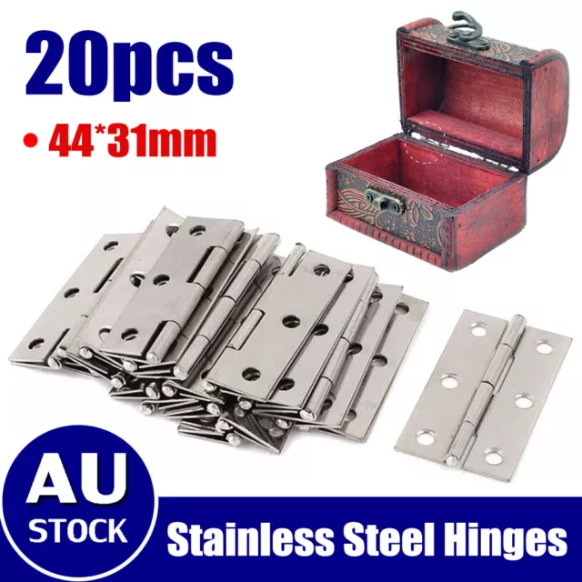 20Pcs Stainless Steel Butt Hinges Door Window Cabinet Bearing Hinges new