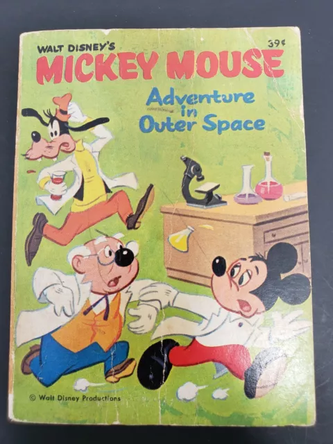 Big Little Book Walt Disney's Mickey Mouse Adventure in Outer Space 5750 (1968)