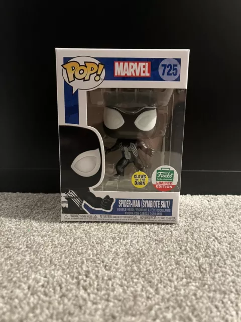 Funko Pop! Marvel Spider-Man (Symbiote Suit) (Glow) Funko Shop Exclusive  Figure #725 - US