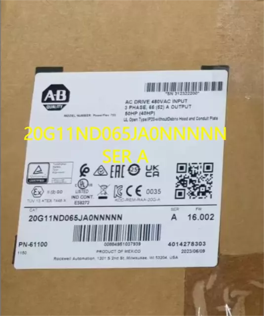 NEW IN BOX 20G11ND065JA0NNNNN Allen Bradley 20G11ND065JA0NNNNN Free ship