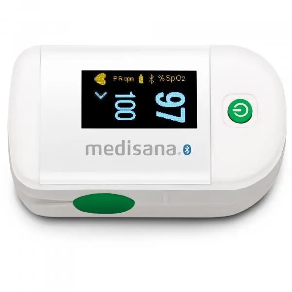 Medisana PM 100 oxímetro de pulso, brillo de pantalla ajustable, 6 representaciones, bl