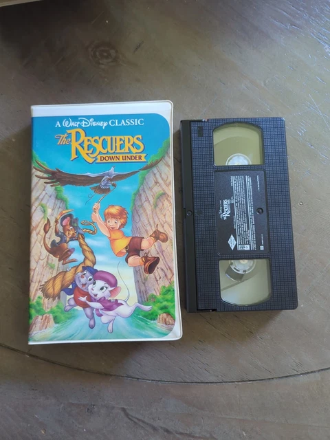 THE RESCUERS DOWN Under (VHS, 1991) Walt Disney Classic Black Diamond