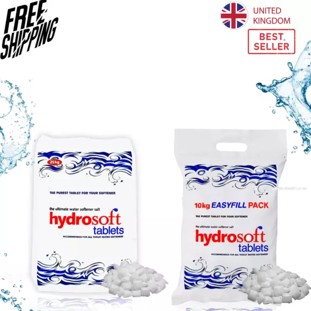 Addolcitore d'acqua compresse di sale sacchetto 10/25 kg | tavoletta di sale britannica per uso alimentare idro