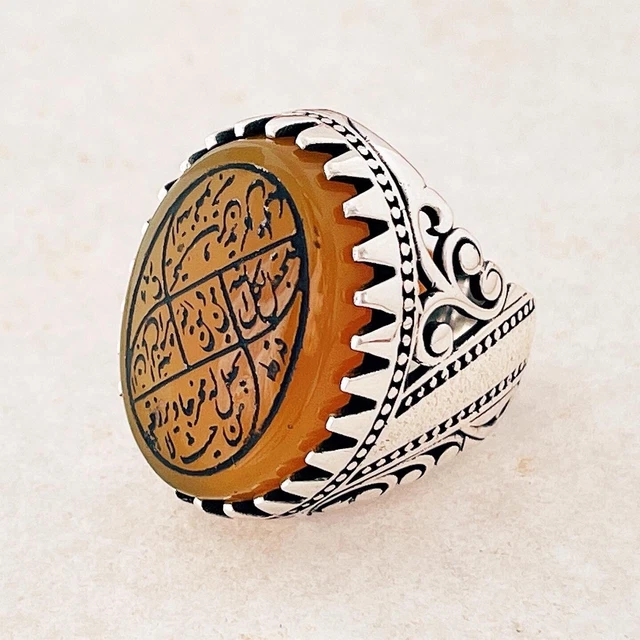Bague Agate Naturelle Rouge Homme Femme - Argent 925 Sterling Vintage Couronne CZ