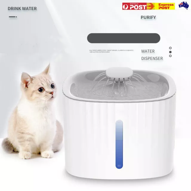 LED USB Automatic Electric Pet Water Fountain Dog/Cat Drinking Dispenser/Filter