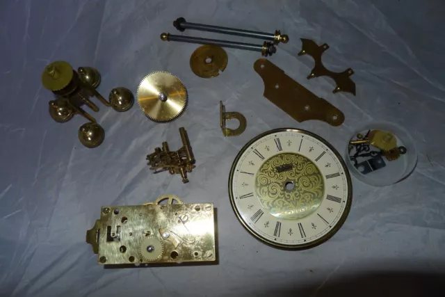 Vintage Haller German clock spare parts dome bundle antique