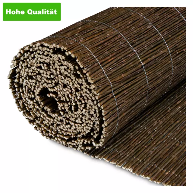 WEIDENMATTE BALKON WEIDE sichtschutz weidenzaun 3m 5m 80180cm EUR 25