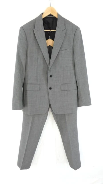 Tuta Reiss Pantaloni Grigi Patterson Blazer Pantaloni Moderni Mix Lana Smart W32 C38