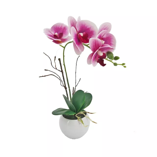 Kunstblume Orchidee pink im Topf Leilani Kunstpflanze Dekoration Orchidee NTK-Co