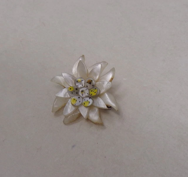 BROCHE ÉPINGLE ANCIENNE en celluloid - 1930-40's ART DECO - Décor