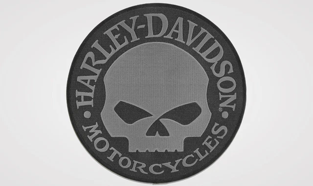 Toppa Harley-Davidson 8"" Willie G Skull Grey Patch ø circa 20,32 cm nero grigio