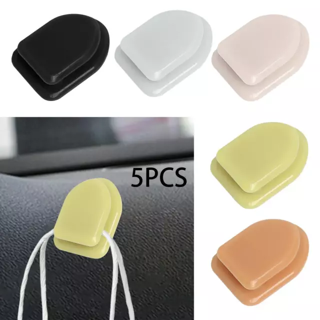 5 Pieces Car Dashboard Hook Earphone Cable Winder Lightweight Hanger Car Sticky