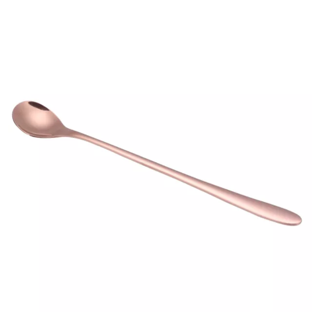 1pc Coffee Spoon Bar Stirring Spoon Drinking Straw Spoon Tea Stainless Steel