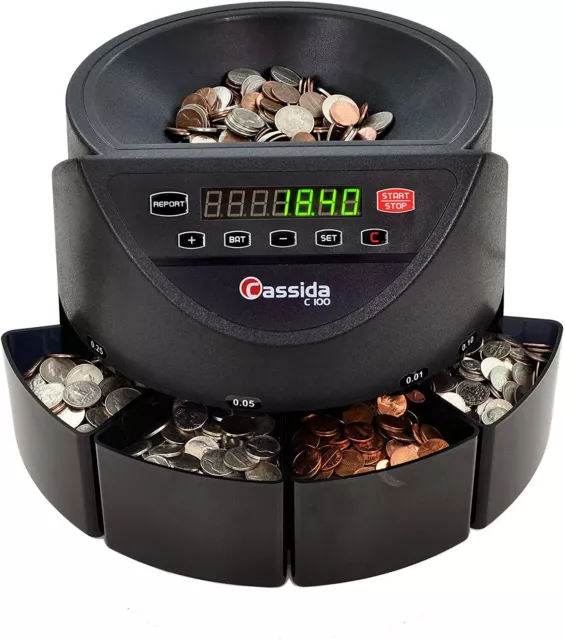 Cassida C100 Electronic Coin Counter and Sorter