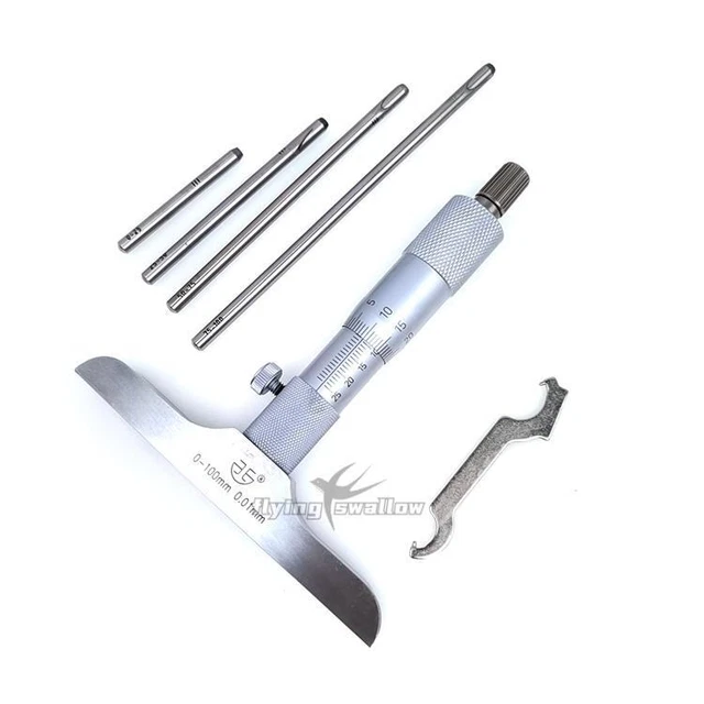 METRIC MICROMETERS GAGE 0100mm/4inch Depth Micrometer Gauge Tool