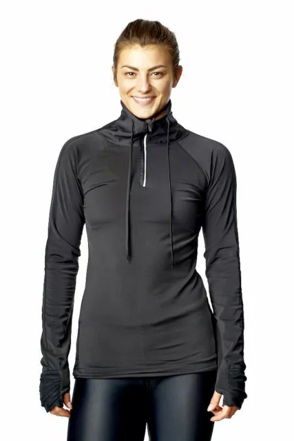 Athletic Sportswear Ladies Running Top Long Sleeve Quarter Zip Active Sweatshirt