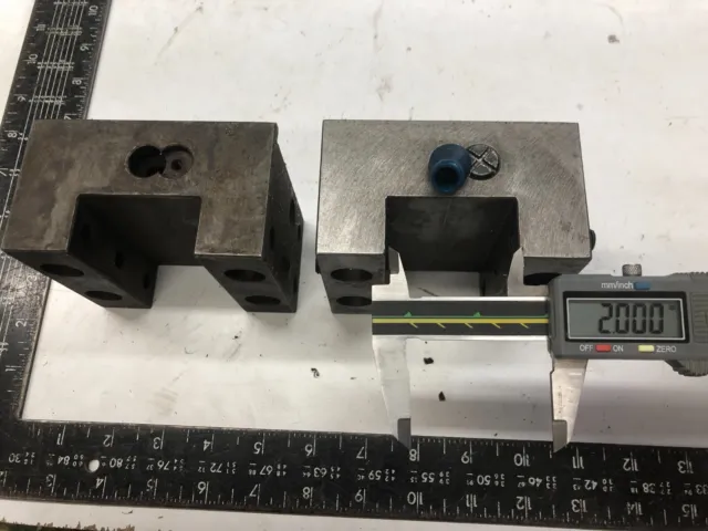 2 Lot - CNC Lathe Turret 1" Tool Holder Block Coolant Thru 3" 163D Carbide B8028