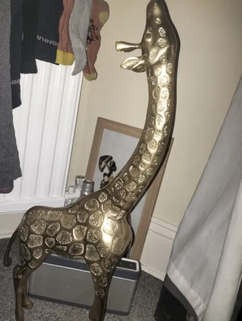 Tall Brass Giraffe's Ornaments Vintage