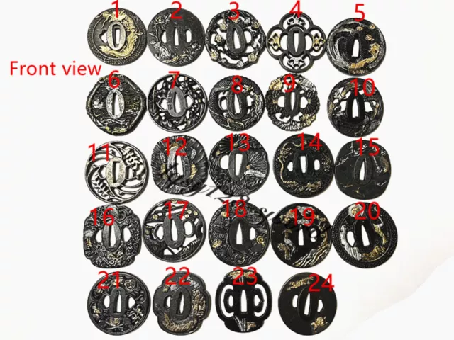 Zinc Alloy Tsuba Handguard For Japanese Samurai Katana Sword Maintenance Diy