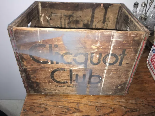 Clicquot Club Wooden Soda Beverage Crate 3