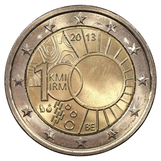 Bélgica 2 Euros 2013 Conmemorativa - Instituto Royal Meteorológico - 100 Año