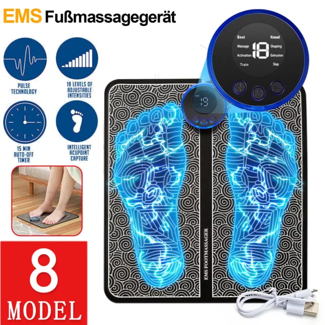 EMS Fußmassagegerät Matte elektrisches Pad Blut Muskeln Schmerzlinderung USB