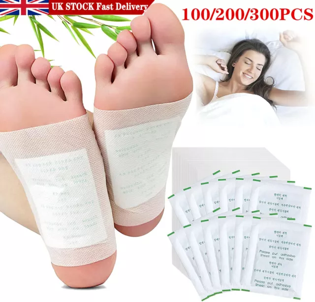 100-300 Detox Foot Patches Pads Body Toxins Feet Slimming Cleansing Herbal