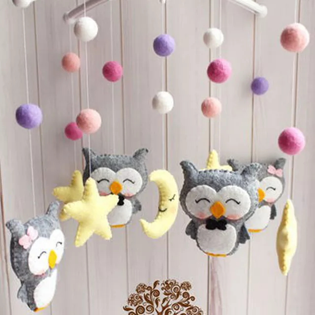 Baby Crib Mobile Bed Bell Holder Toy Decor Cot Arm Bracket Hanging Owl Ornaments