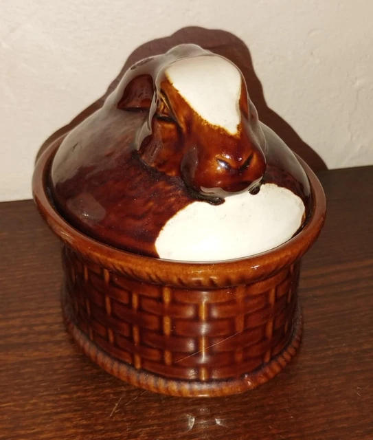 Trois terrines faience , lapin par Michel Caugant
