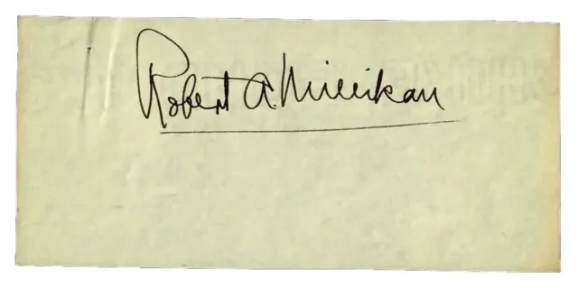 "Nobel Prize in Physics" Robert Millikan Hand Signed Album Page COA