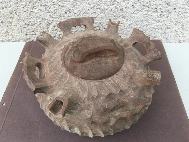 Grolle / Coupe De L'Amitié 4 Becs – Bois D'Acajou – 15 Cm – Edelweiss – Italie