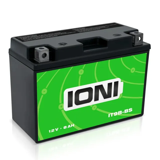 Batterie 12V 8Ah AGM IONI IT9B-BS Roller ähnlich YT9B-BS YT9B-4 CT9B-4 50815