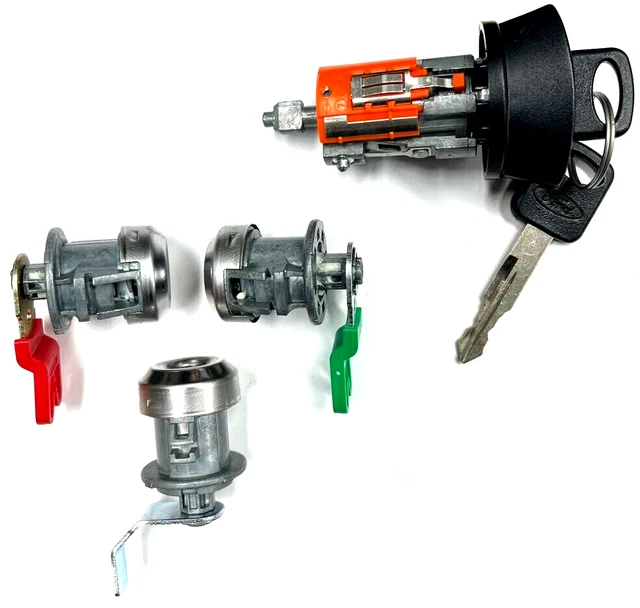 FORD IGNITION SWITCH Lock Cylinder + Three (3) Door Lock Cylinder W/2