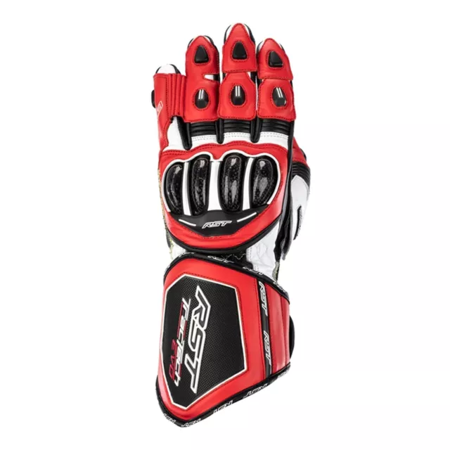 RST Tractech Evo 4 Ce Mens Glove Rouge Noir Blanc Gants -  Livraison gratuite!